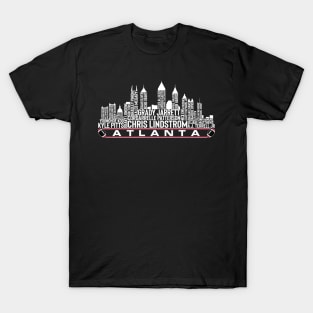 Atlanta Football Team 23 Player Roster, Atlanta City Skyline T-Shirt